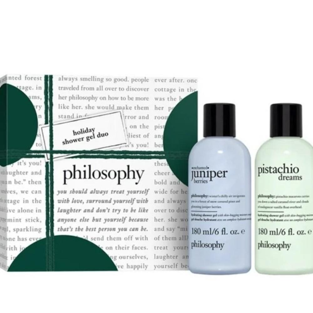 Philosophy shower gel duo *juniper berries and pistachio NIB